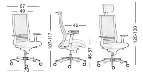 Kancelarijska stolica L245